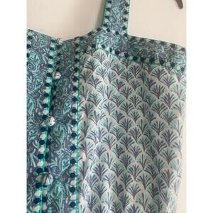 Vineyard Vines Embroidered Tiny Leaves Sleeveless Romper Shorts Size XXS